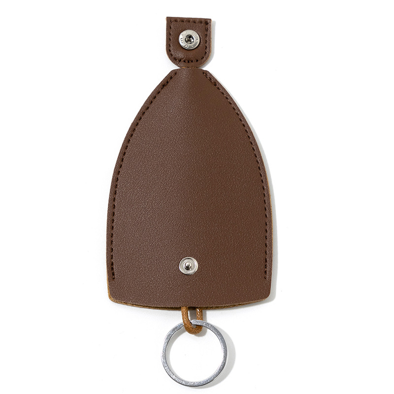 Leather multifunctional key bag pull-out mini compact simple key bag large capacity male and female car key universal