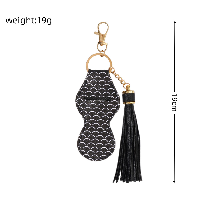 Hot sale leather tassel lipstick bag PU bag key pendant key ring