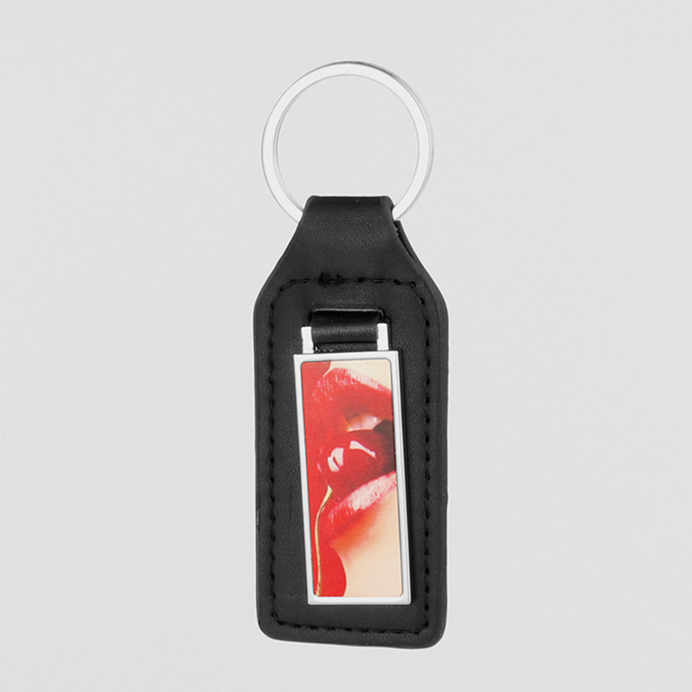 Manufacturers Supply Blank Thermal Transfer Oval Key Pendant DIY Creative Simple Metal Keychain Wholesale